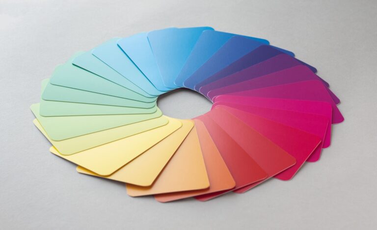 Color wheel fabric swatches neutral clothes