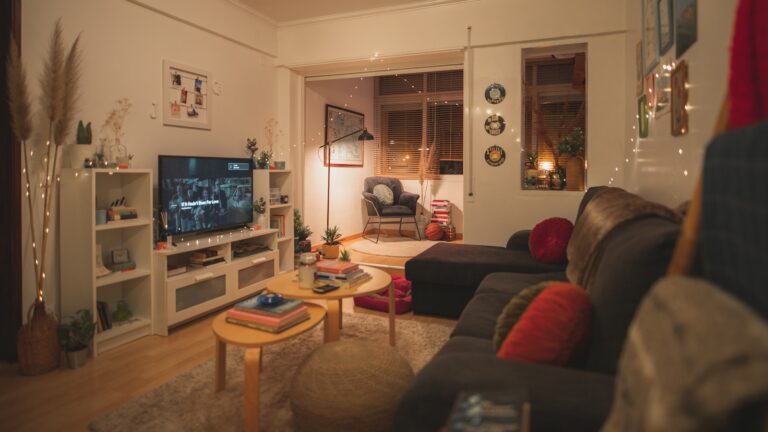 Evening routine cozy living room