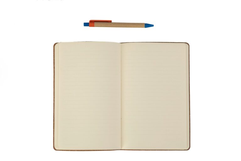 Notebook pen written family rules fridge