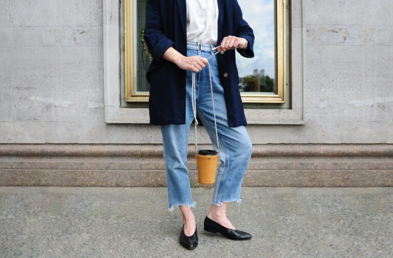 Spring outfit layers scarf blazer flat lay spring