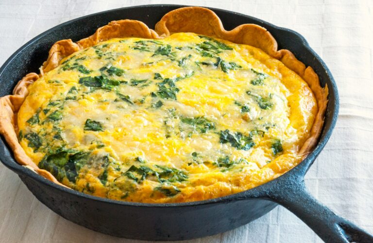 Egg frittata cast iron skillet