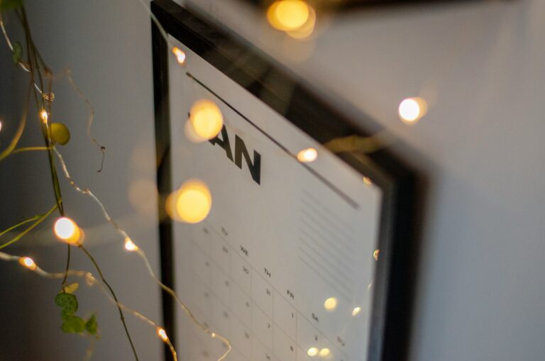 Family calendar wall