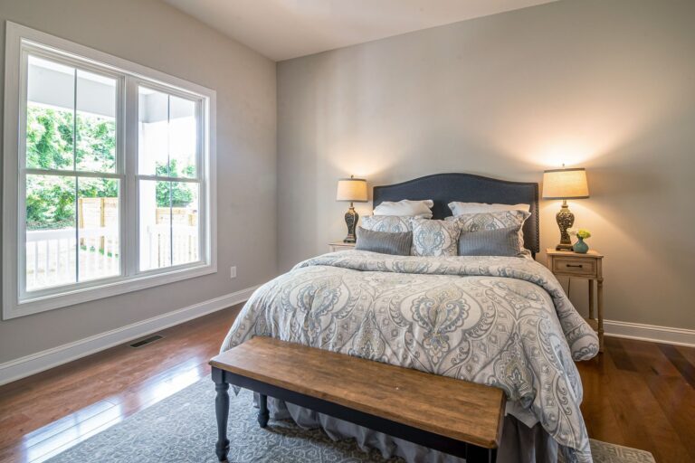 Cozy bedroom morning