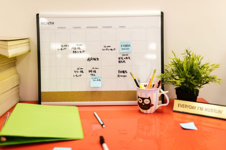 Desk workspace sticky