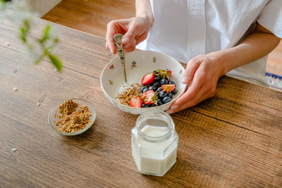 Healthy snack bowl