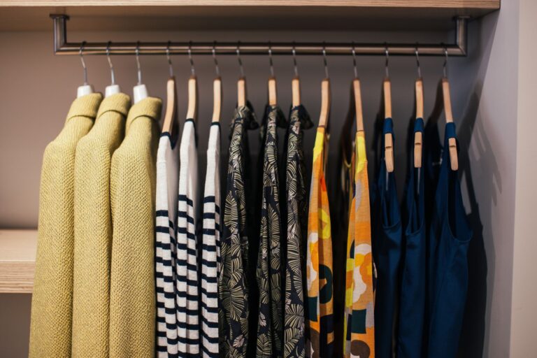 Organized wardrobe closet