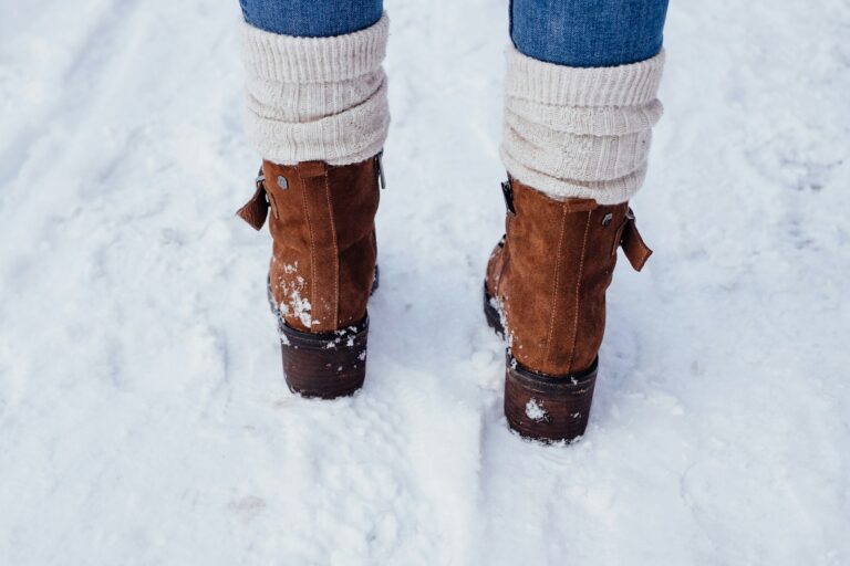 Winter boots snow