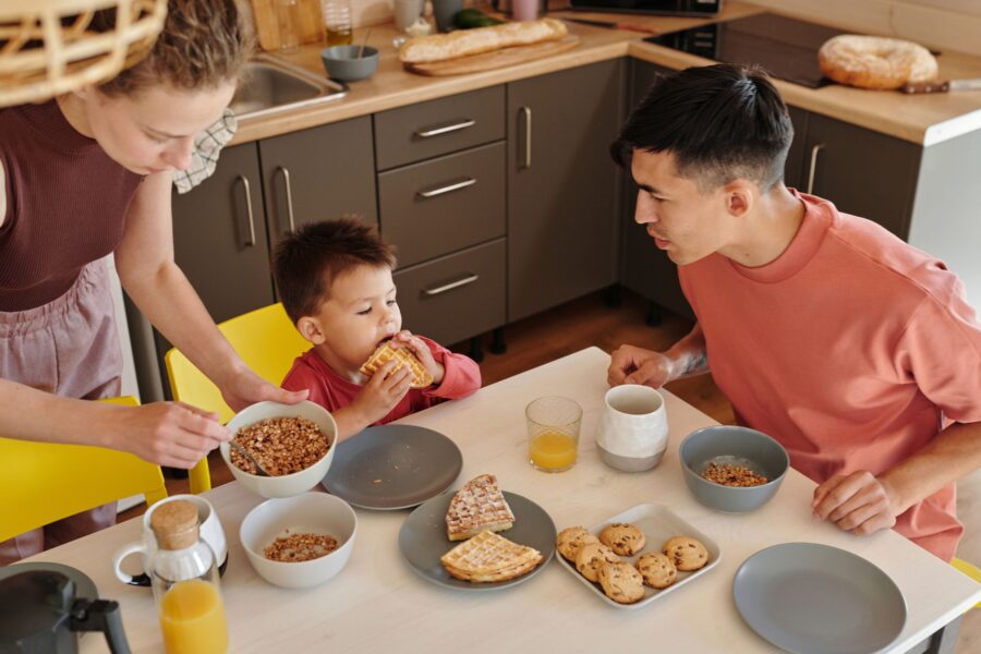 Family morning routine
