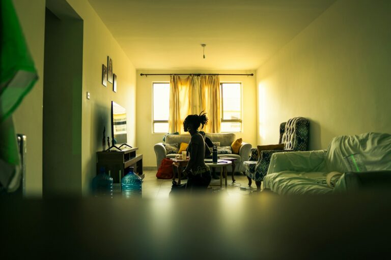 Person relaxing couch