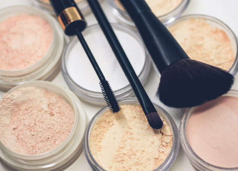 Makeup brushes tinted moisturizer cream blush