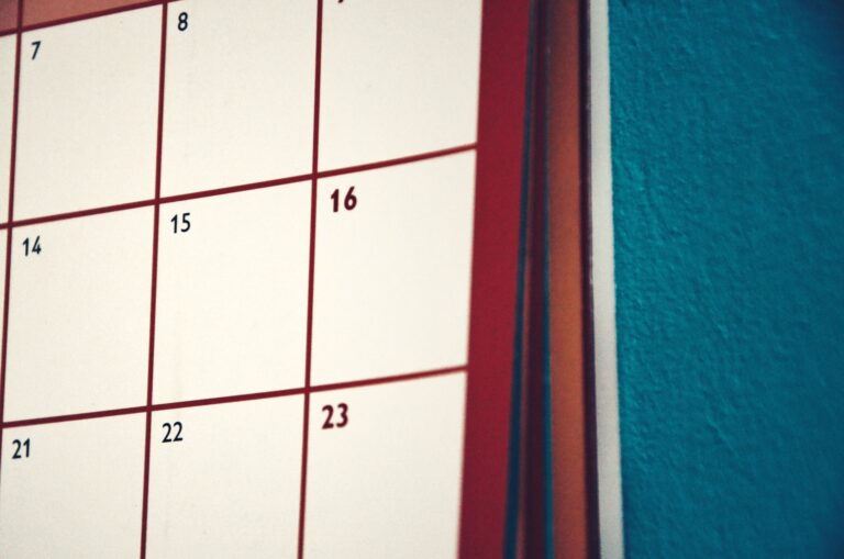 Kitchen wall calendar