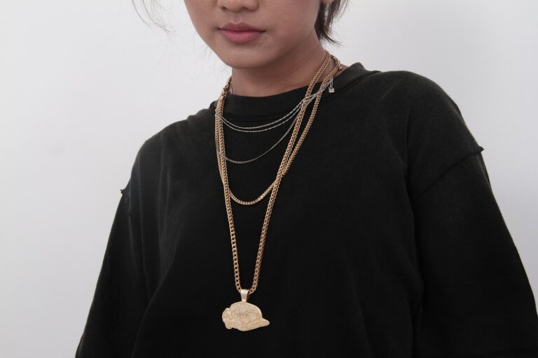 Woman layering delicate