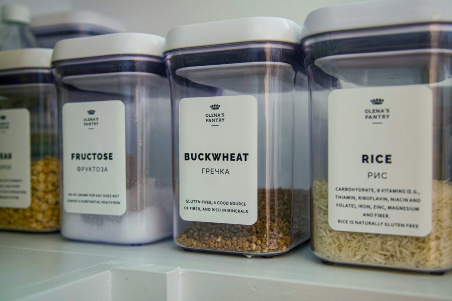 Winter pantry shelves