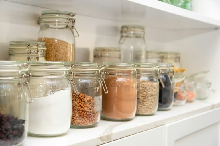 Winter pantry shelves