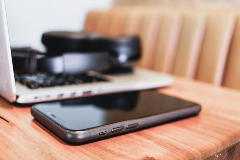 Closed laptop phone