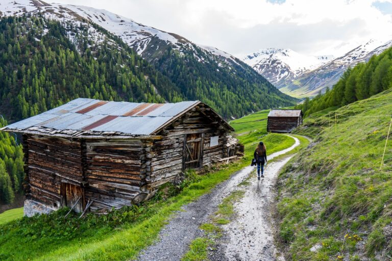 Mountain hut valley
