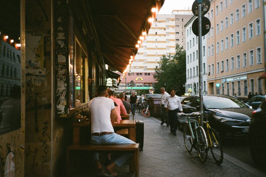 Evening city street