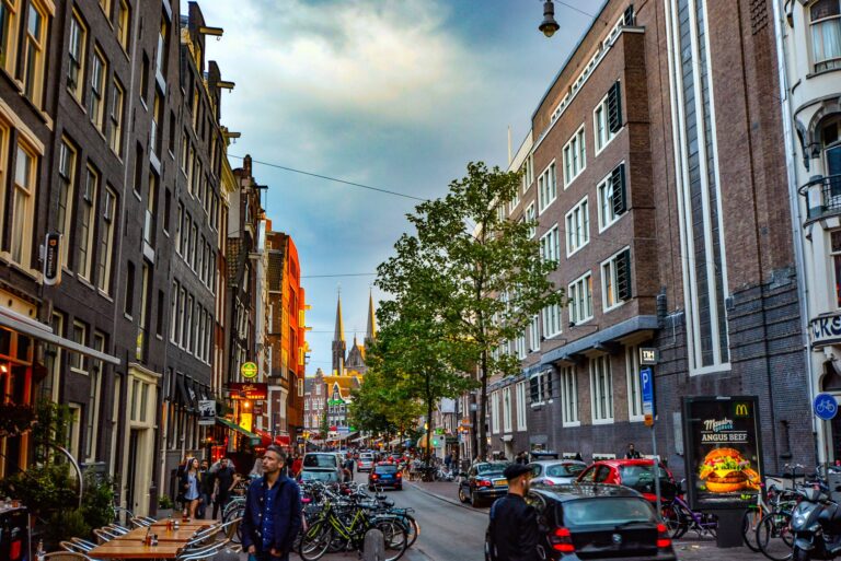 Evening city street