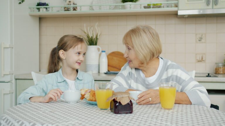 Parents children talking
