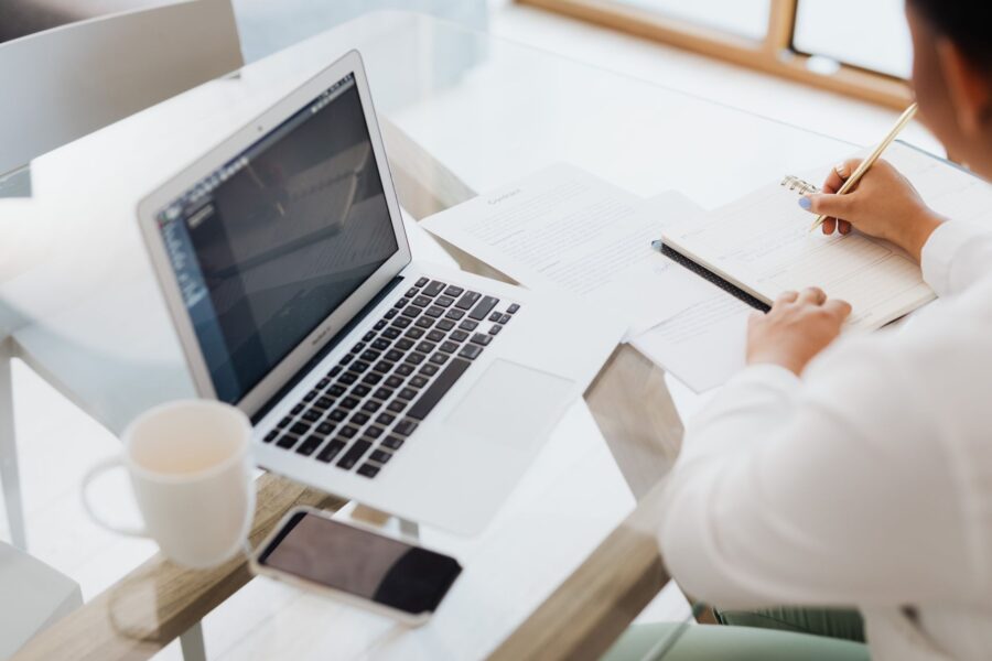 Person working desk