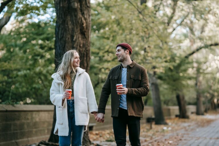 Couple walking together