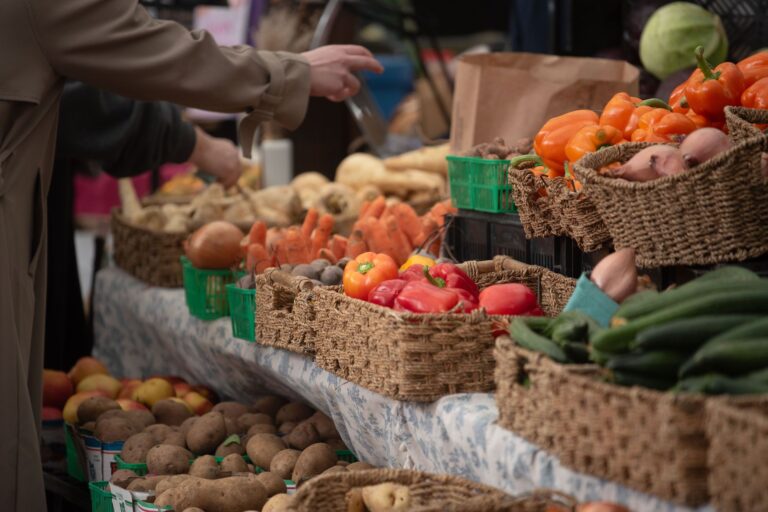 Farmers market stall