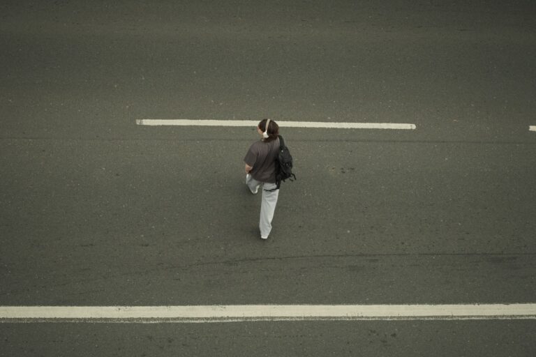 Person walking alone
