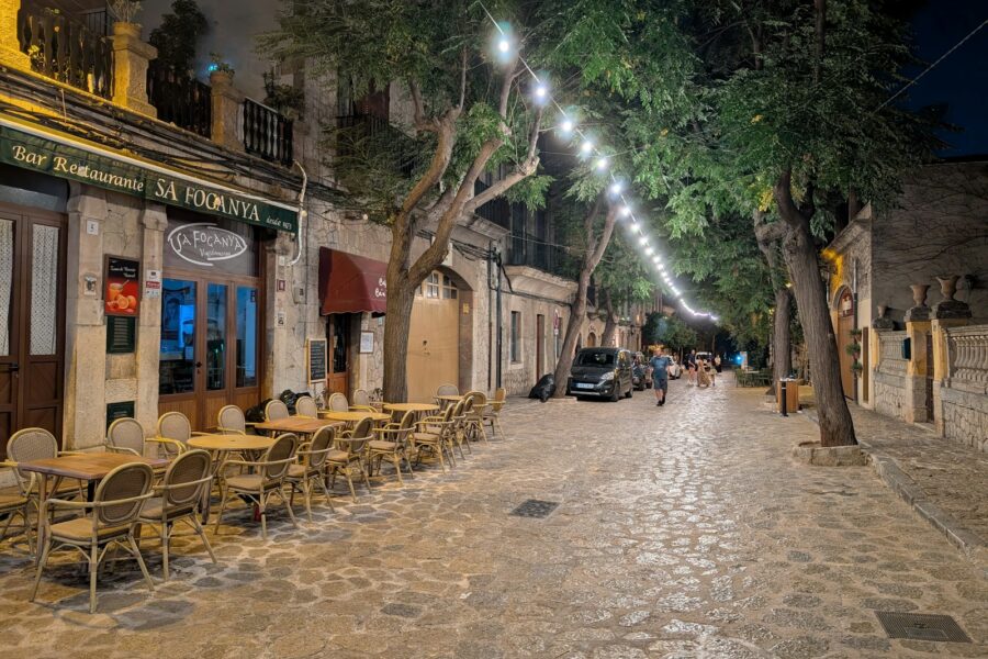 Evening city street