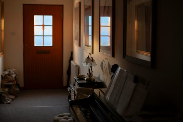 Organized hallway entryway