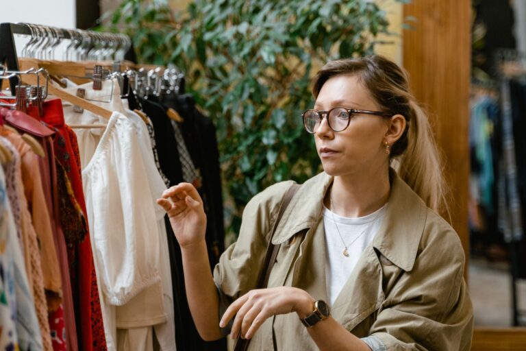 Woman choosing clothes