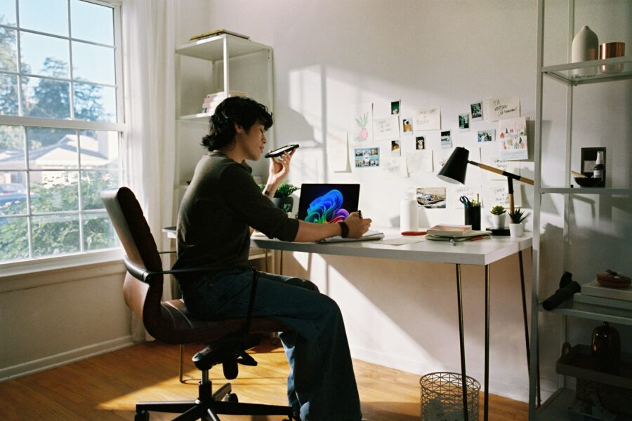 Person working desk