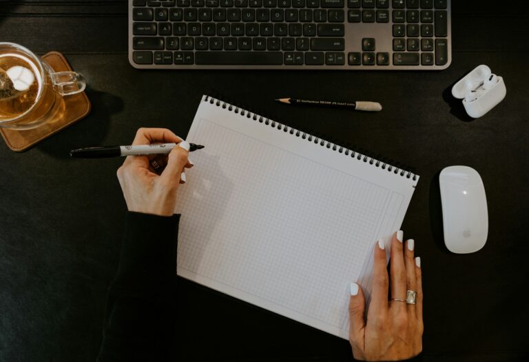 Person writing habit