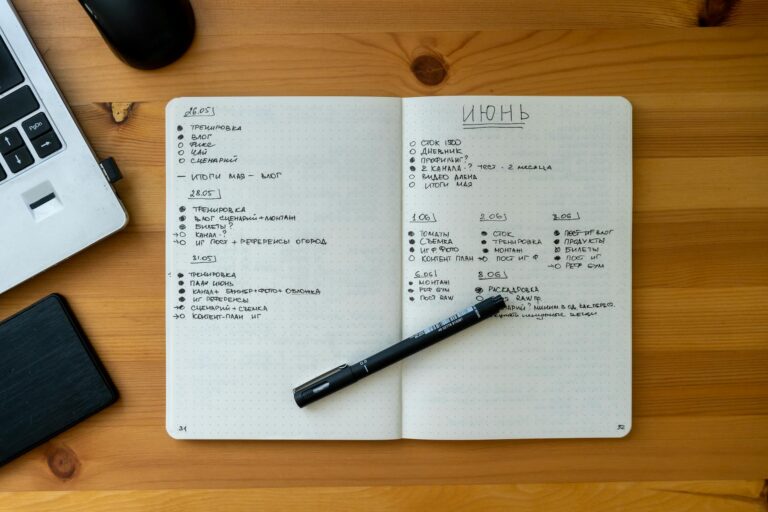 Open notebook handwritten