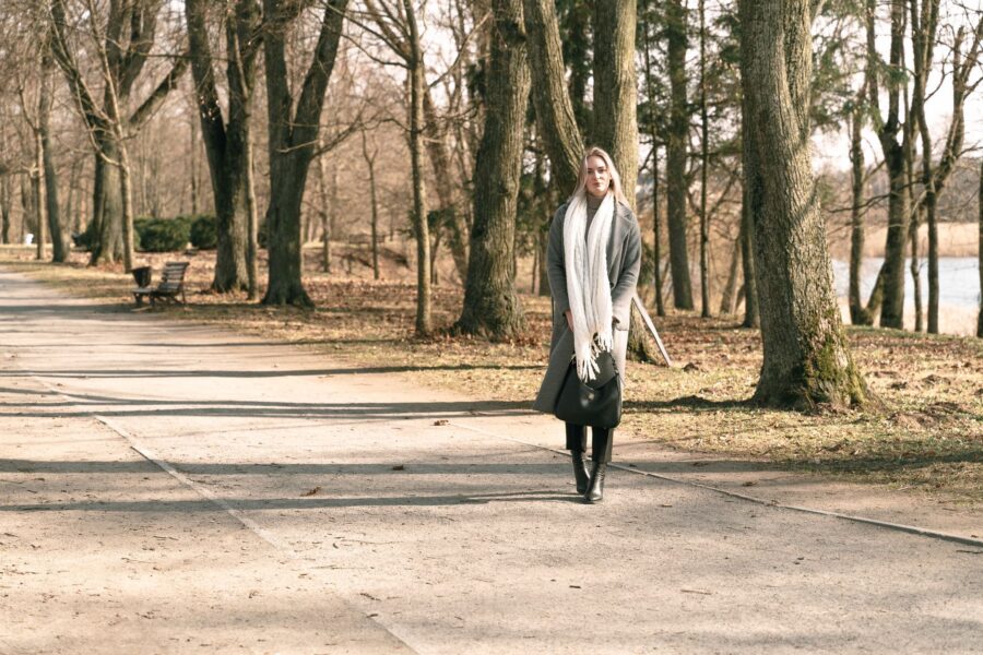 Woman walking park