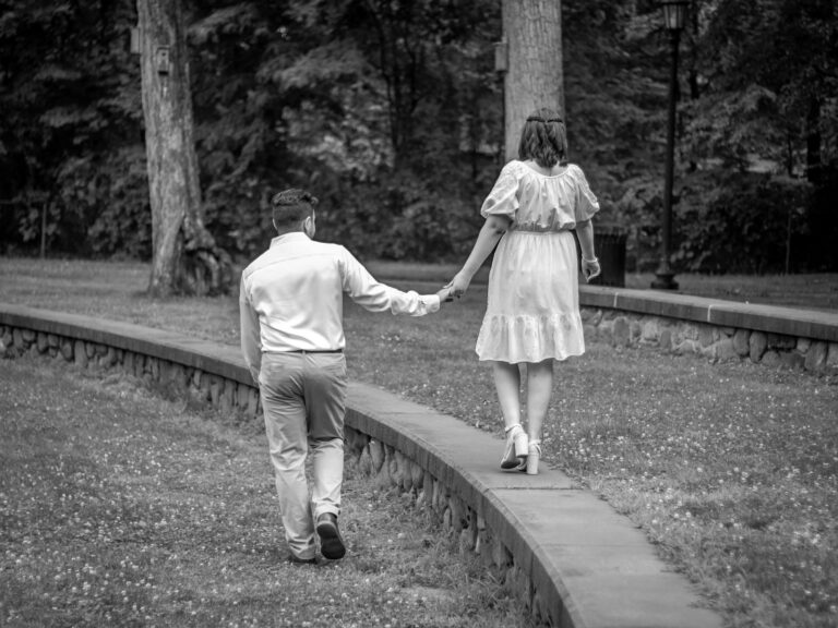 Couple walking together