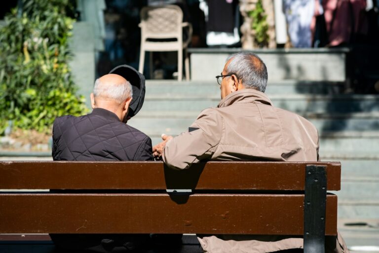 Two friends sitting