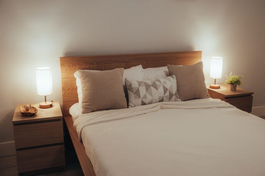 Cozy bedroom neutral