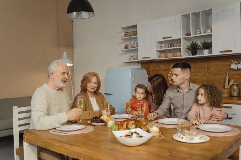 Family dinner table