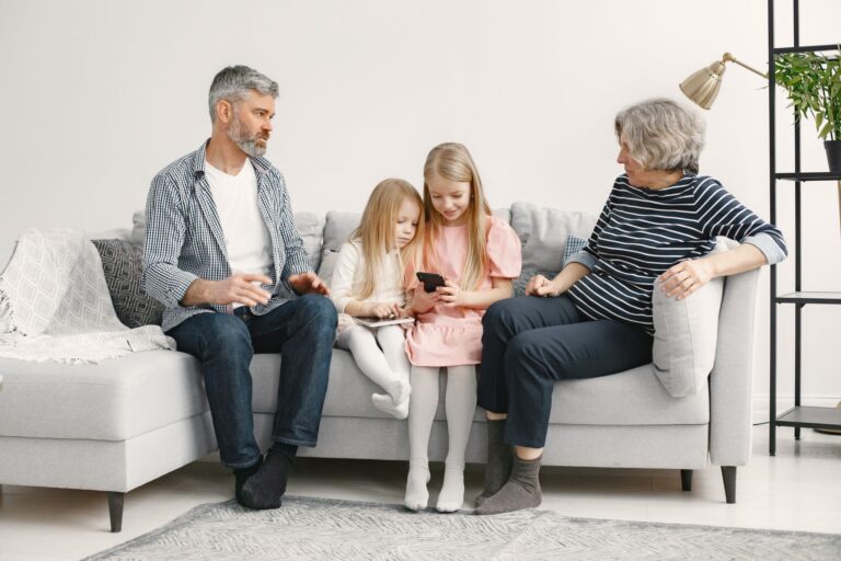 Family sitting together