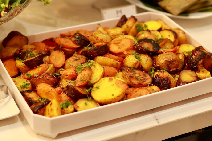 Roasted chicken thighs