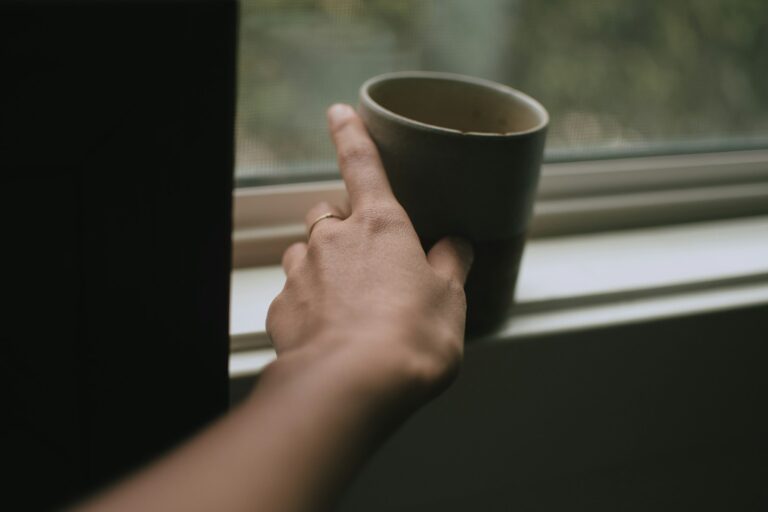 Morning routine person
