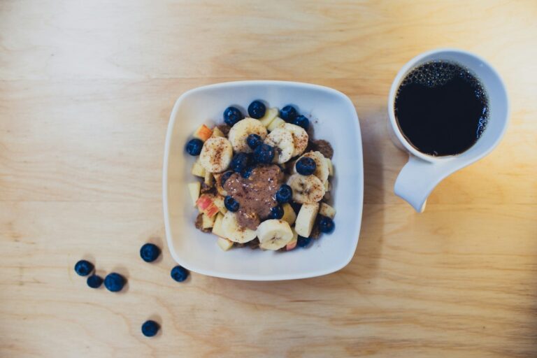 Healthy breakfast table