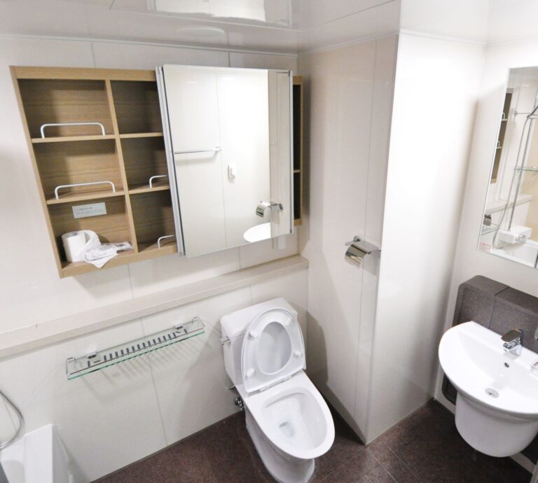 Small bathroom shelves