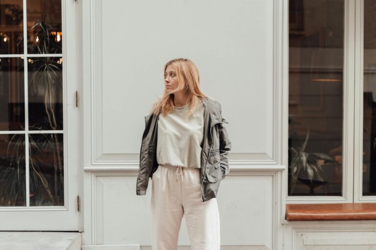 Smart casual outfit street style neutral clothes