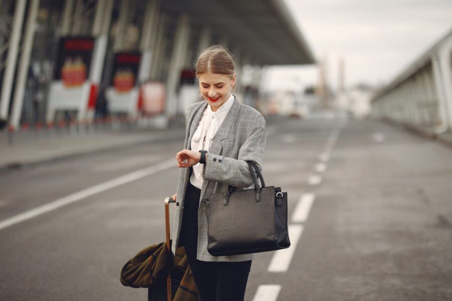 Woman airport outfit
