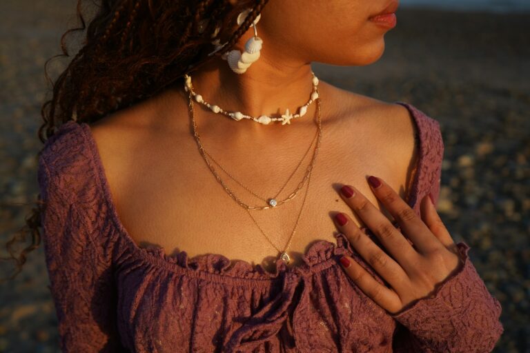 Woman wearing layered