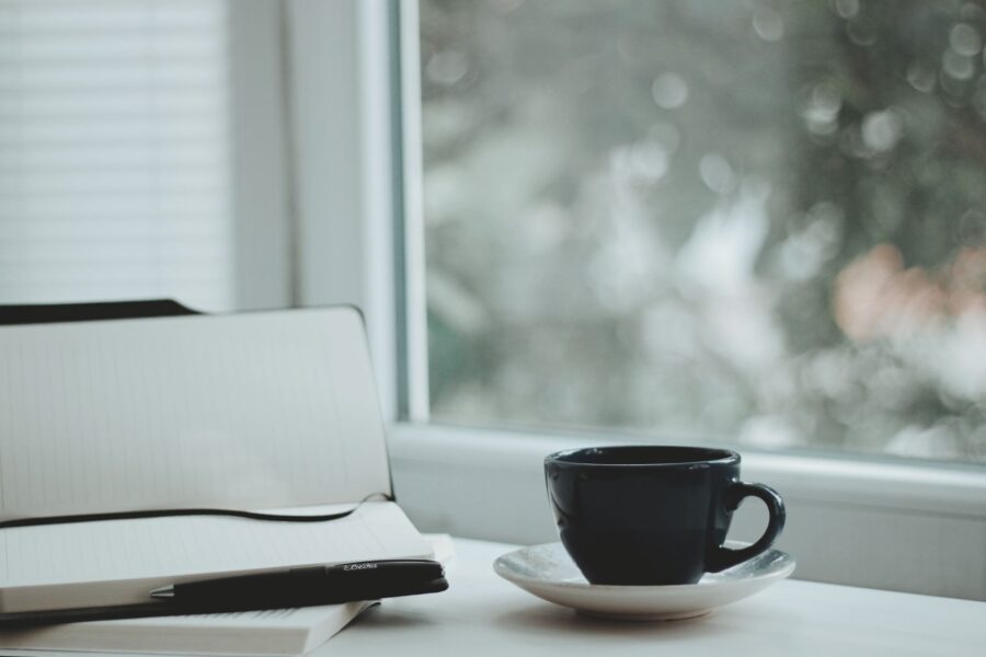 Person morning coffee