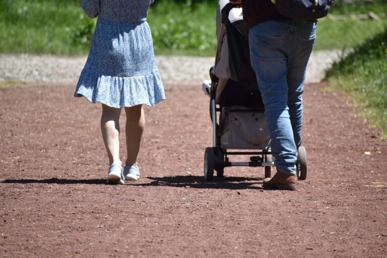 Young woman walking