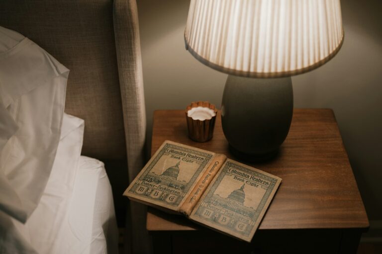 Cozy bedroom night