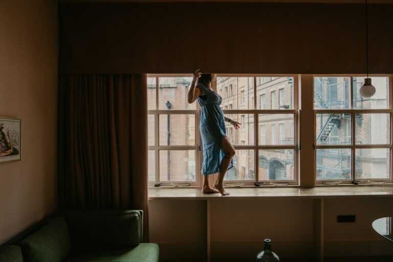 Morning routine woman